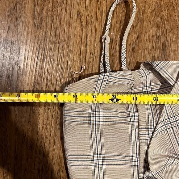 Fashion Nova Size S Pink ‘Just Hired’ Plaid Ruffle Dress Front Zipper Bodycon - Picture 5 of 8